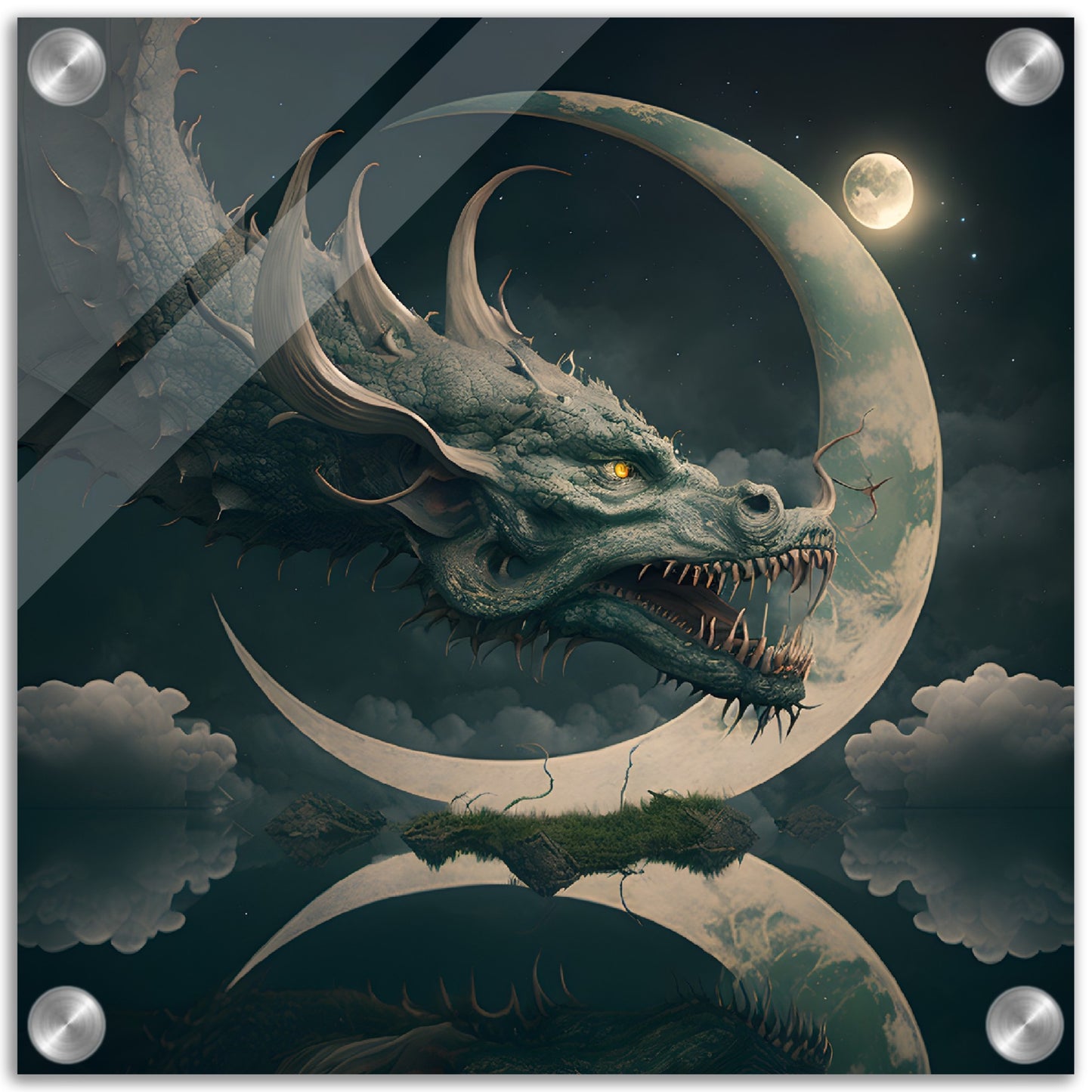 Moon Dragon - Acrylic Print - Dragons Fable