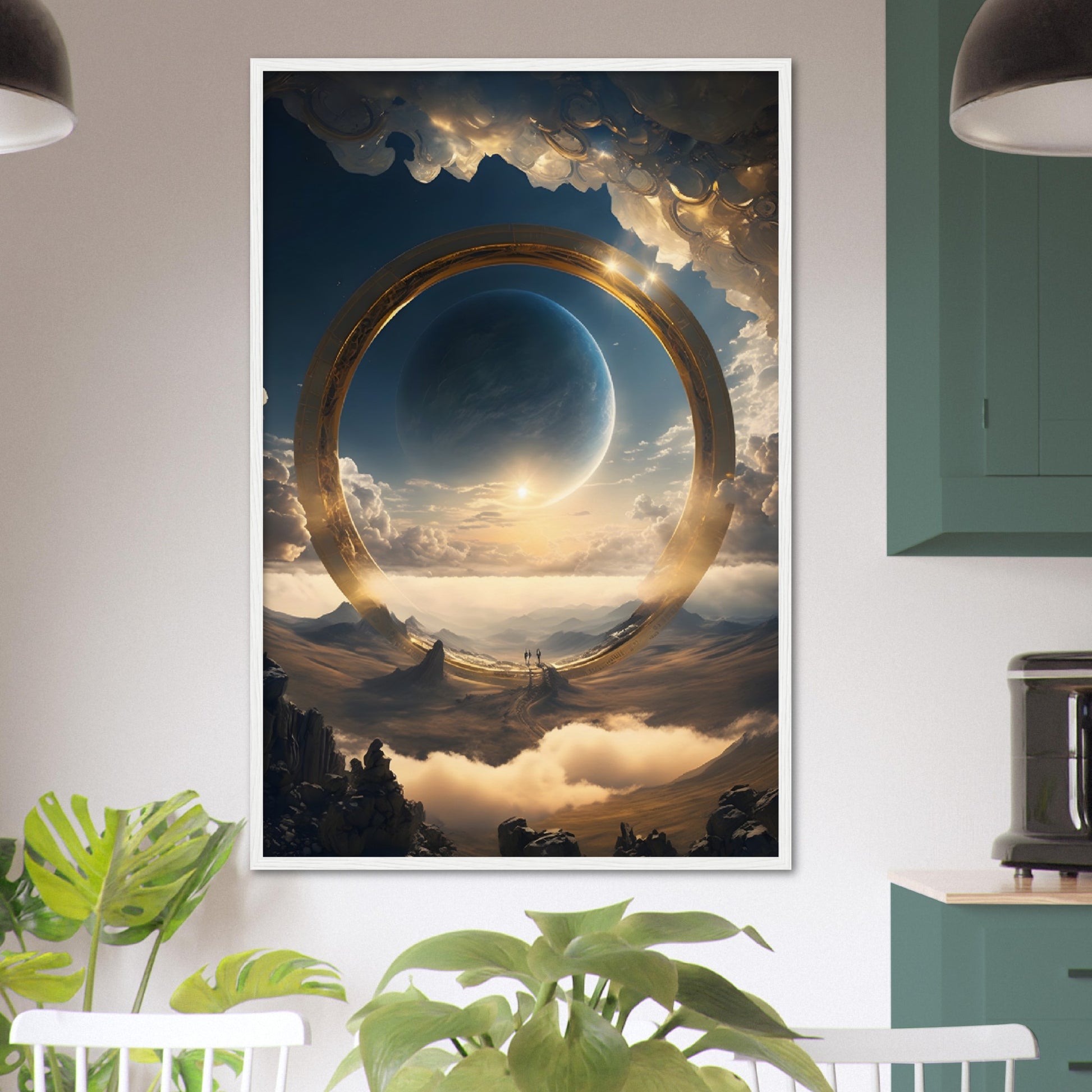 Celestial Ringworld - Wood Frame Museum Paper - Dragons Fable