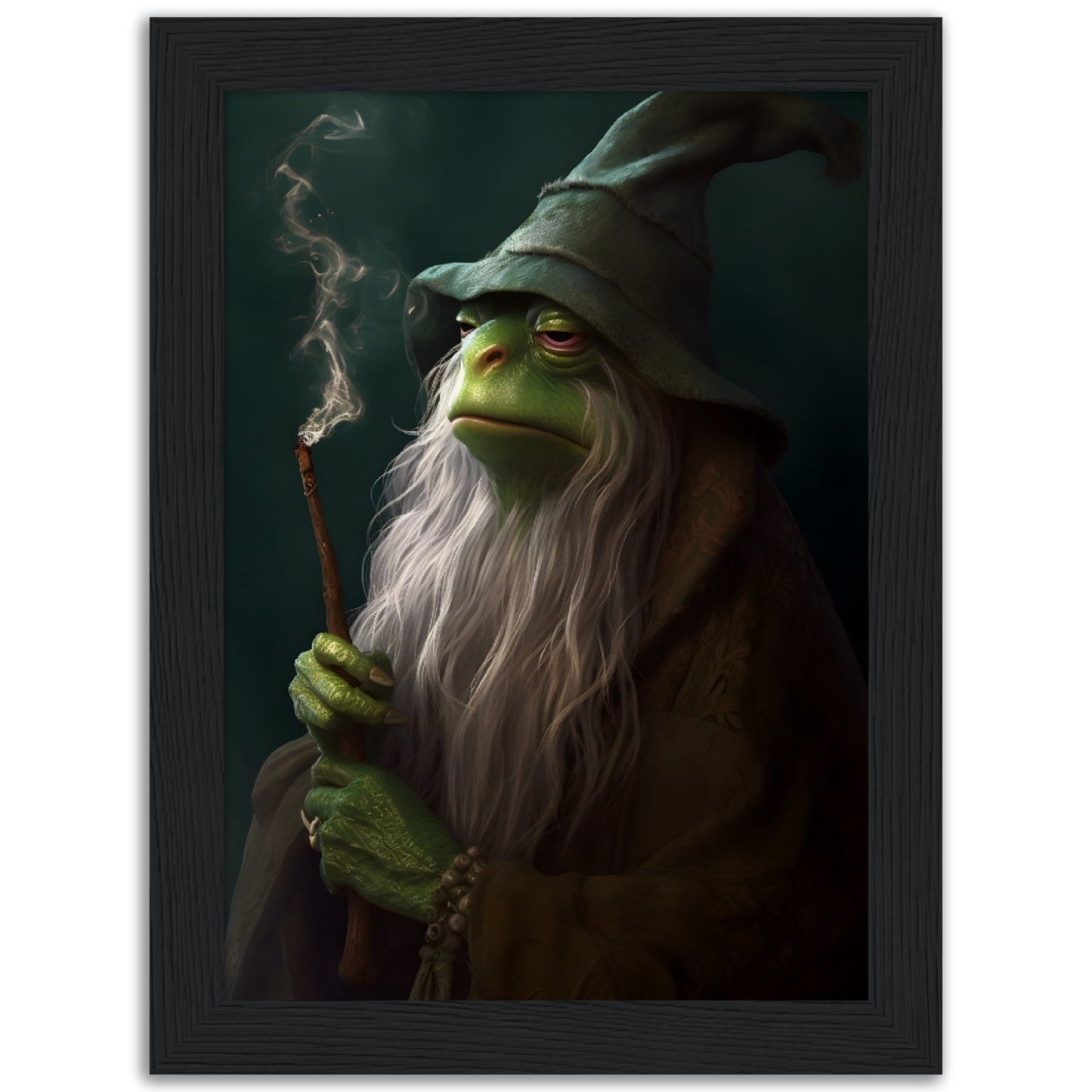 High Mage Kroak - Wood Frame Museum Paper - Dragons Fable