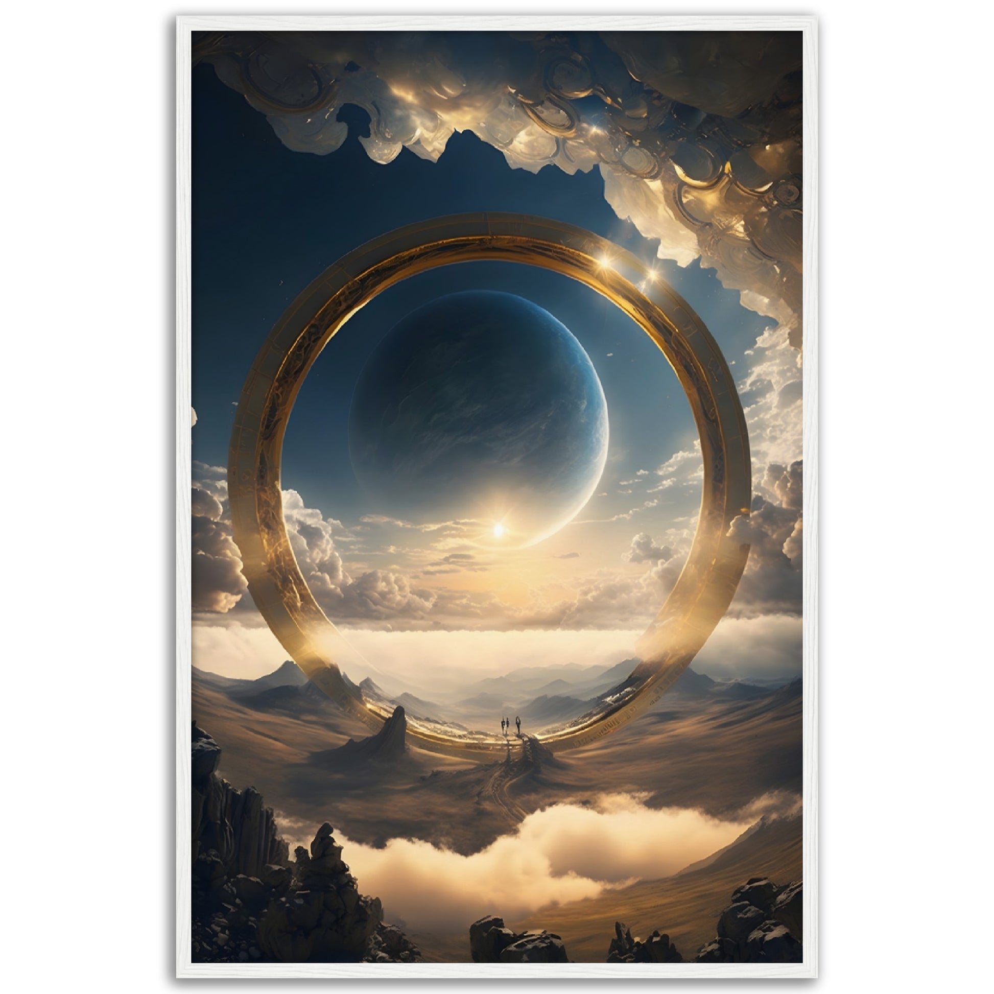 Celestial Ringworld - Wood Frame Museum Paper - Dragons Fable