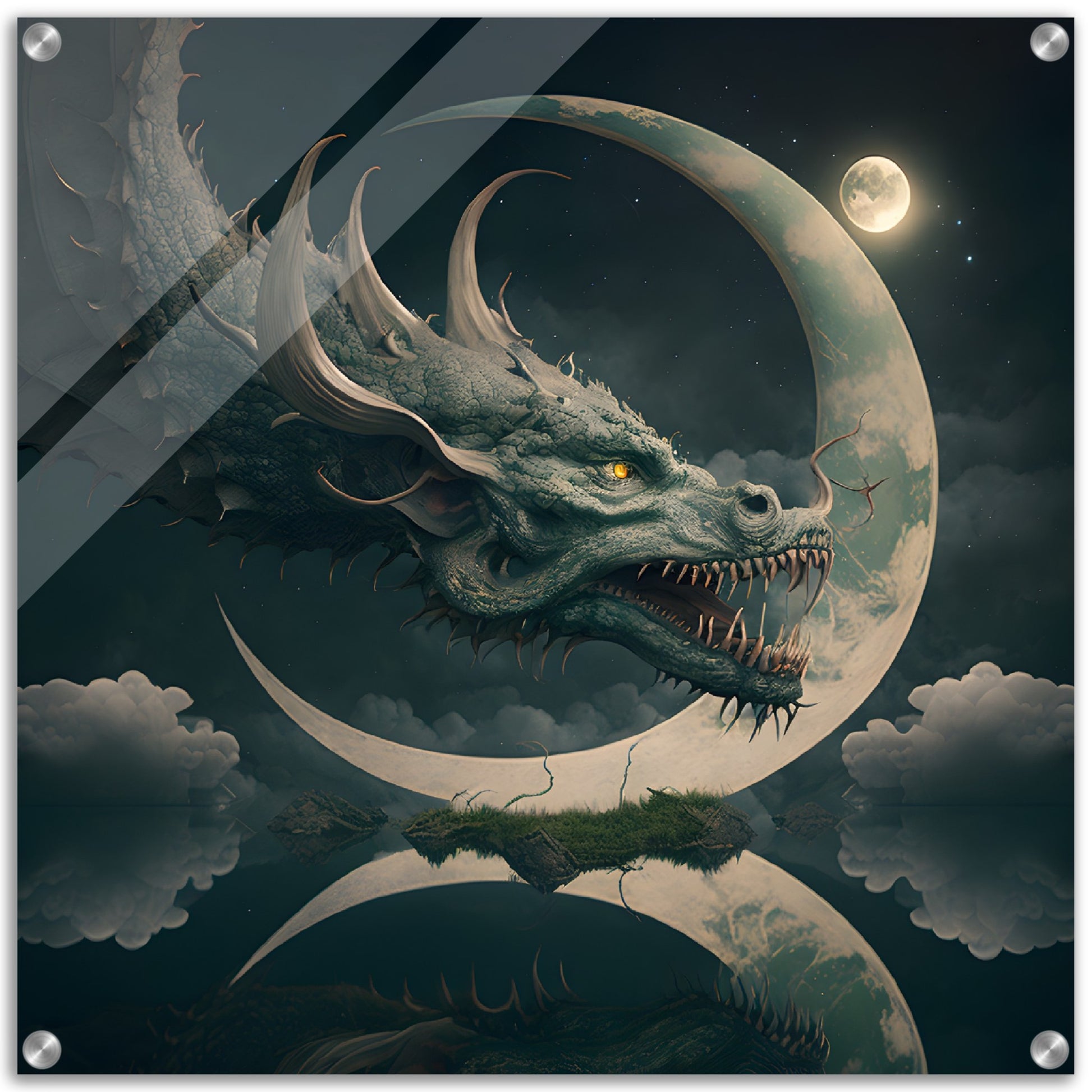 Moon Dragon - Acrylic Print - Dragons Fable