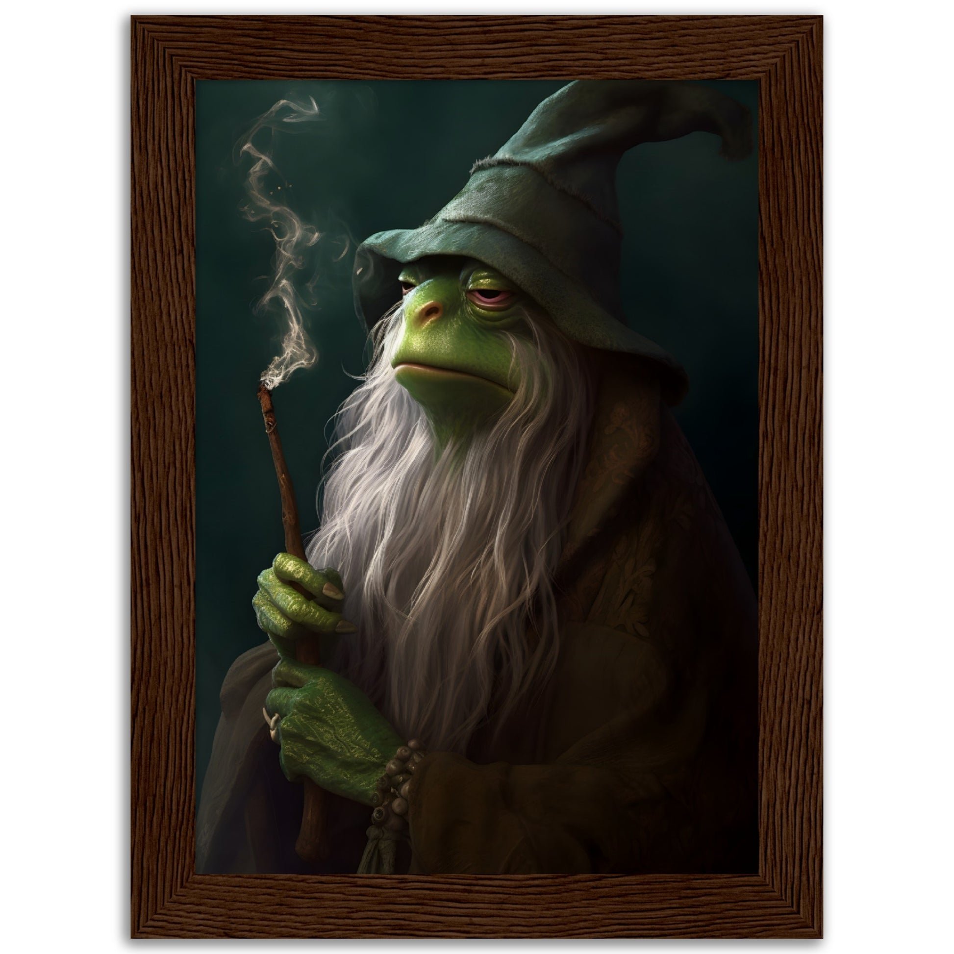 High Mage Kroak - Wood Frame Museum Paper - Dragons Fable