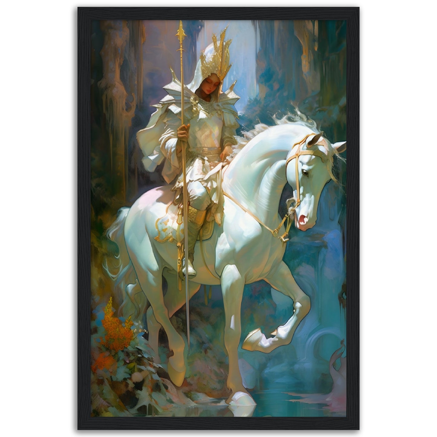 The Princess Knight - Wood Frame Museum Paper - Dragons Fable