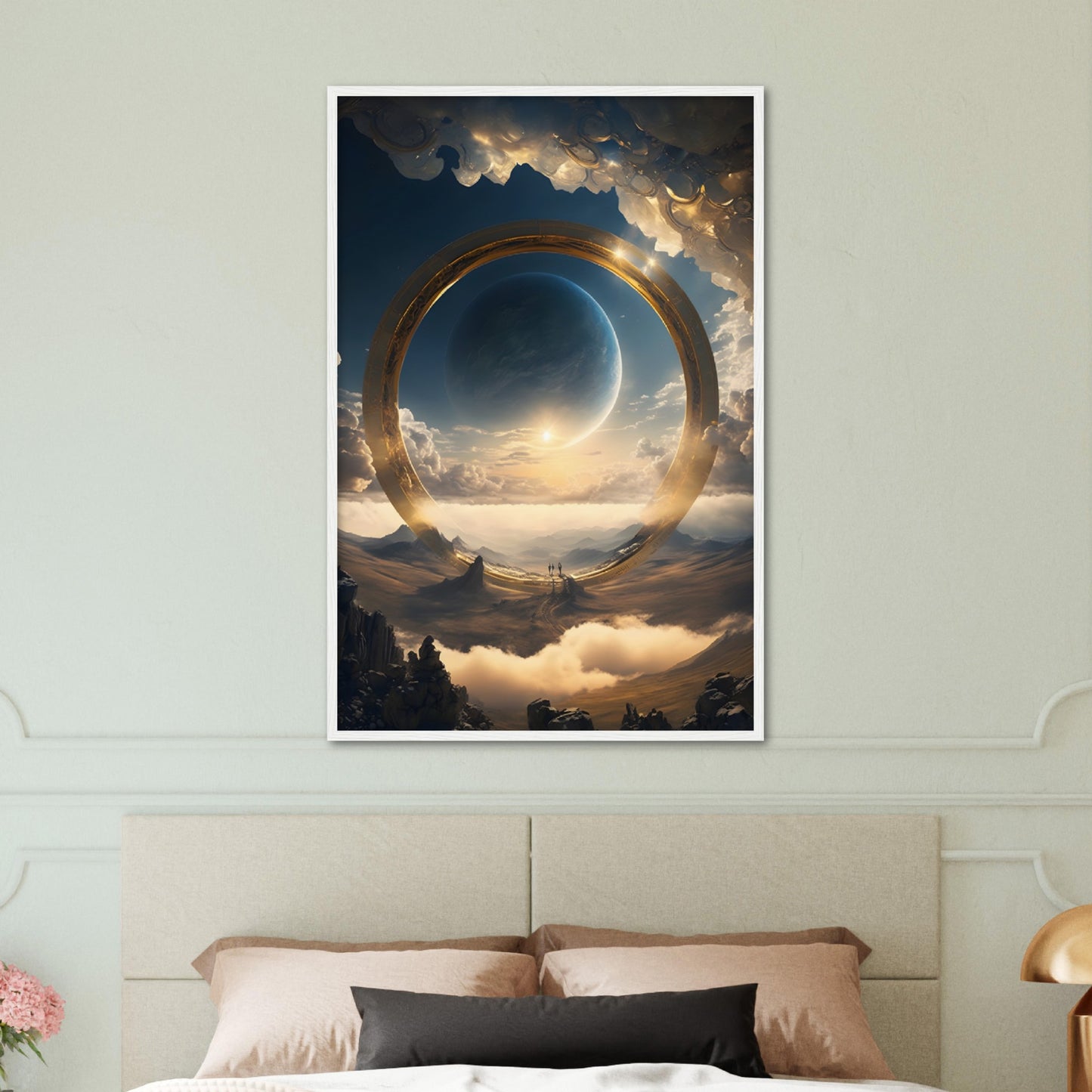 Celestial Ringworld - Wood Frame Museum Paper - Dragons Fable