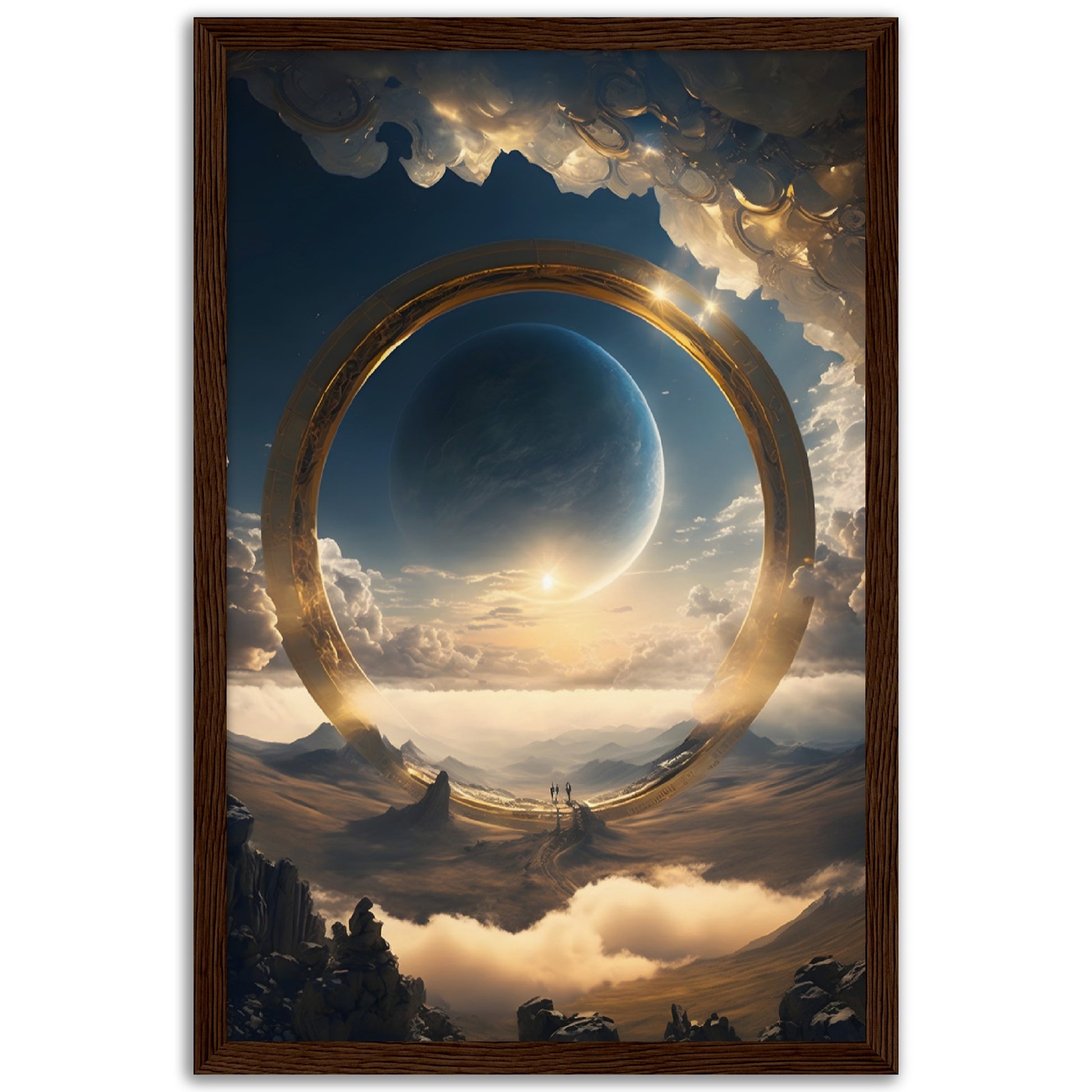 Celestial Ringworld - Wood Frame Museum Paper - Dragons Fable