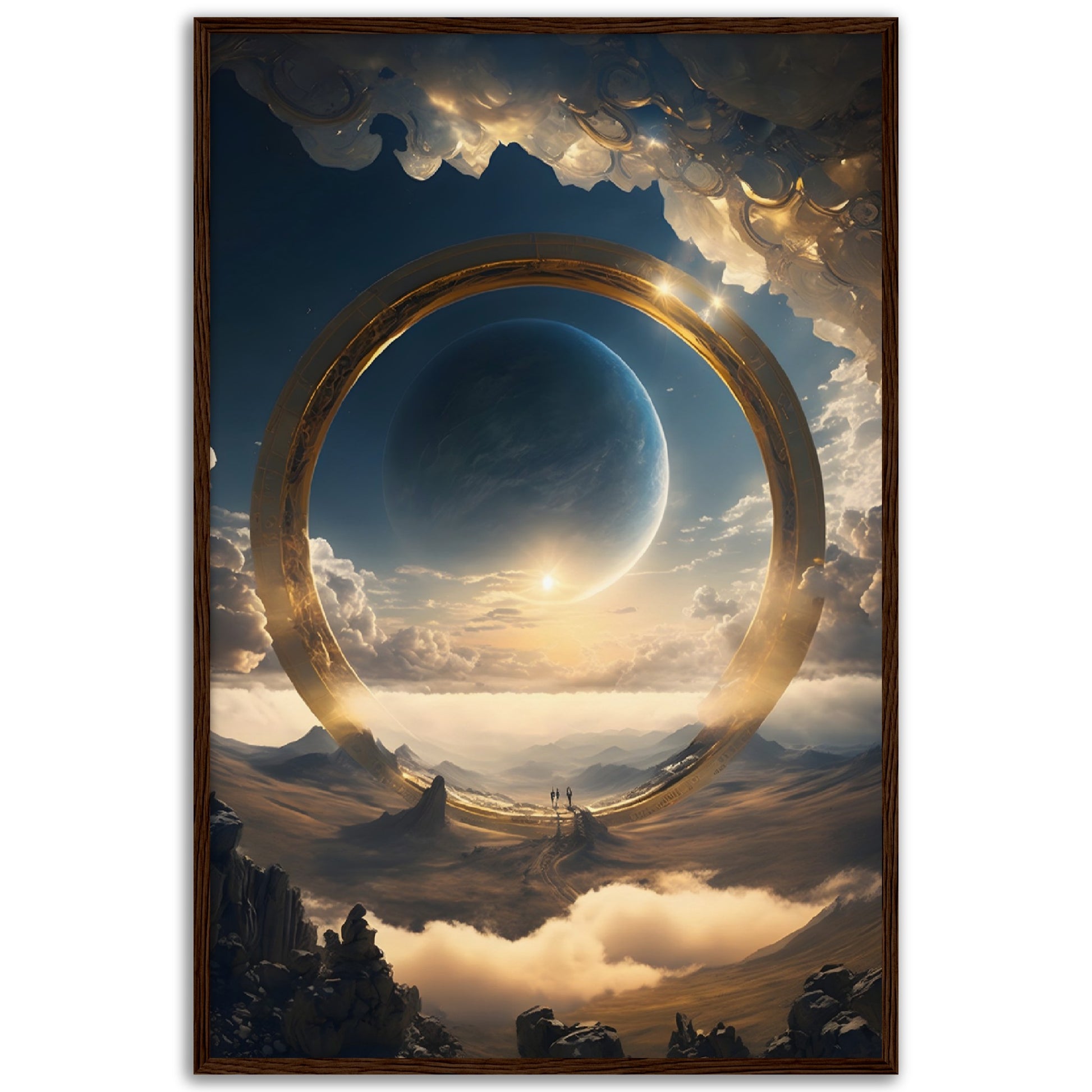 Celestial Ringworld - Wood Frame Museum Paper - Dragons Fable