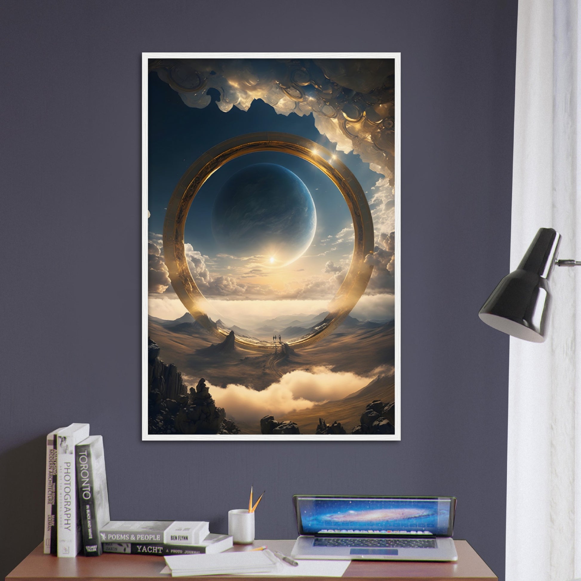 Celestial Ringworld - Wood Frame Museum Paper - Dragons Fable