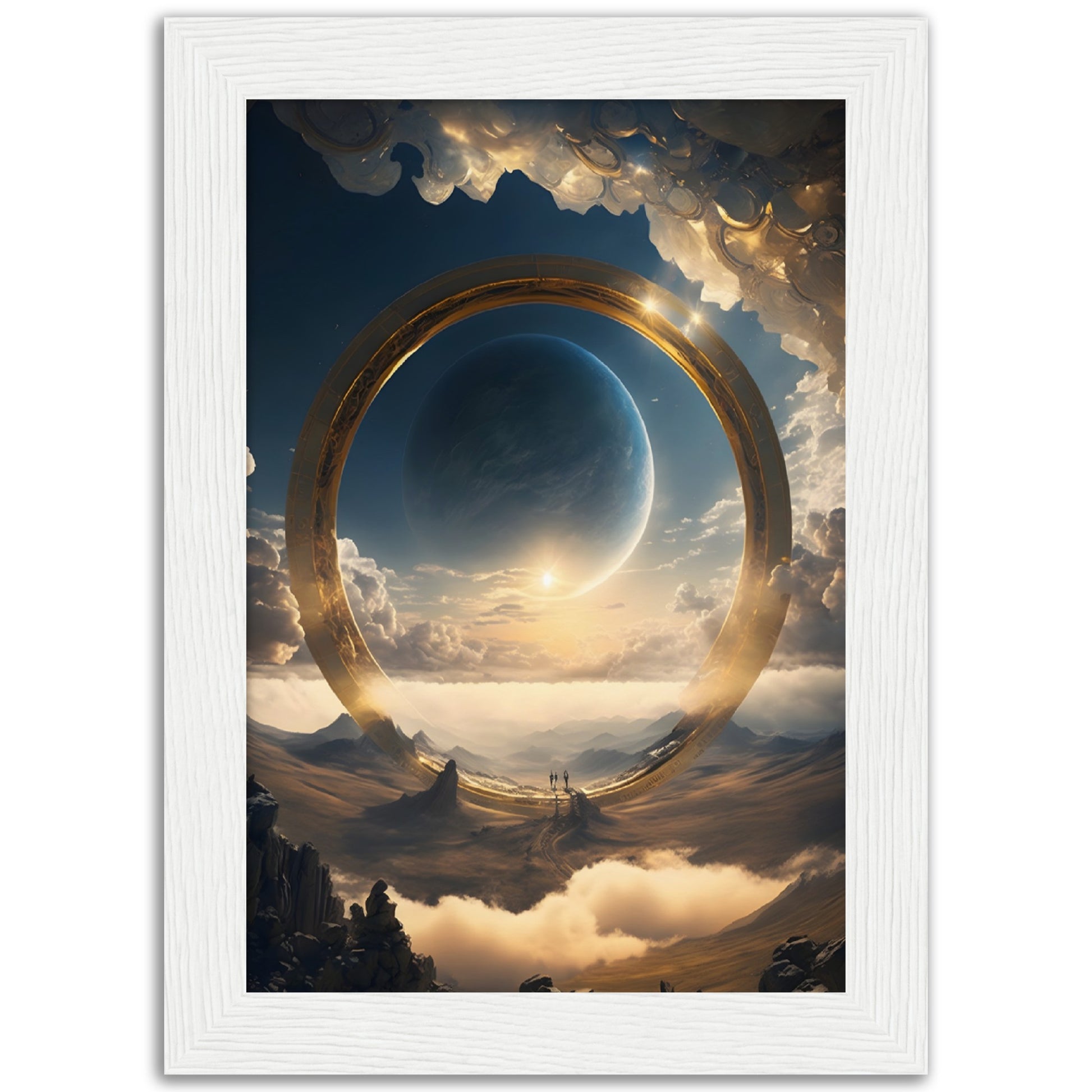 Celestial Ringworld - Wood Frame Museum Paper - Dragons Fable