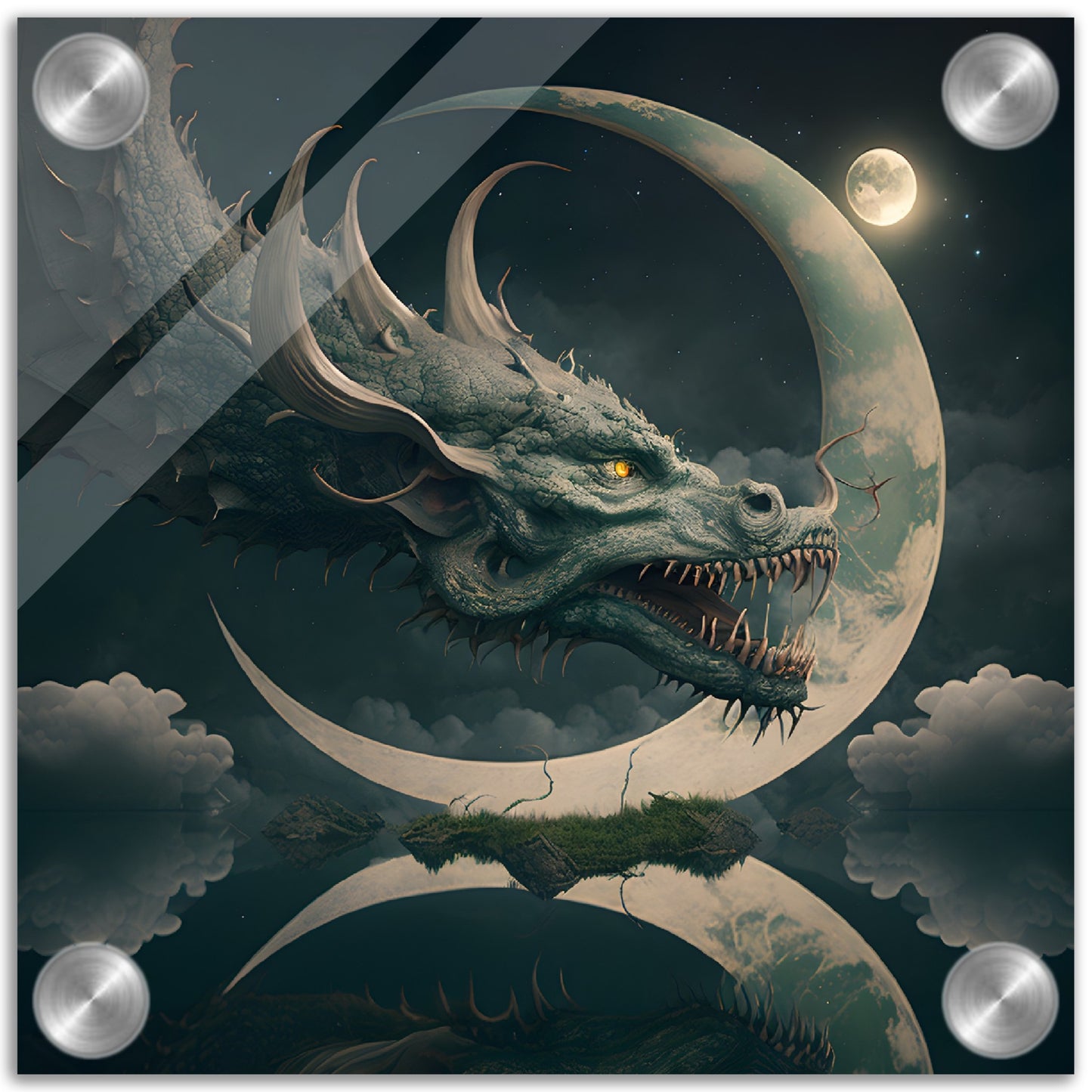 Moon Dragon - Acrylic Print - Dragons Fable